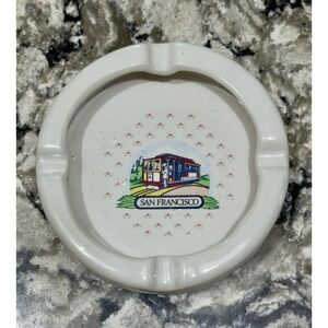 Vintage SAN FRANCISCO California Ashtray Landmarks Collectible Tobacco Streetcar
